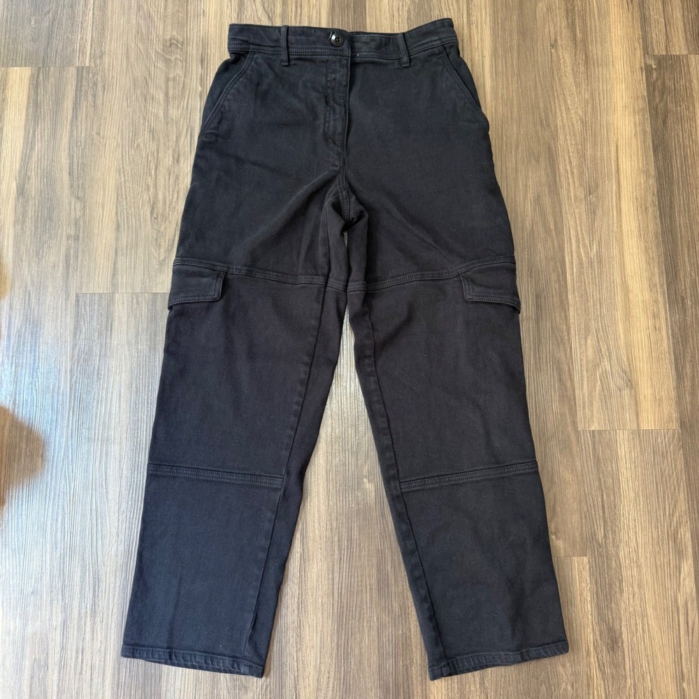 Wilfred Free Cargo Pants Women 6 Black High‎ Rise Straight Leg Utility 84085